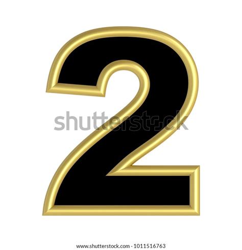 One Digit Black Gold Shiny Frame Stock Illustration 1011516763 ...