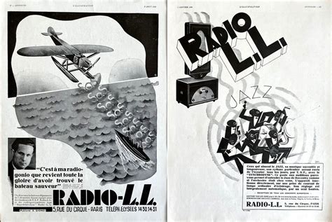 Radio L L 2 alte Werbungen Anciennes publicités 1930 Kaufen auf