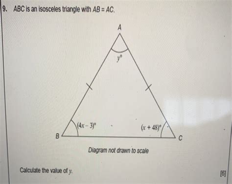 Solved 9 Abc Is An Isosceles Triangle With Abac Diagram Not Drawn To