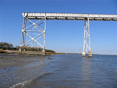 Unbuilding (demolition) of the Grace and Pearman Bridges in Charleston (the old Cooper River ...