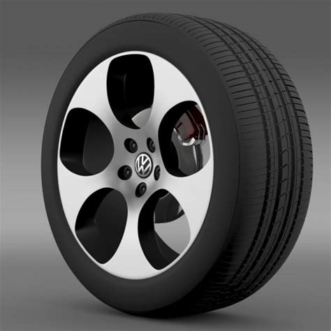 3D model VW Polo GTI 2011 wheel | CGTrader