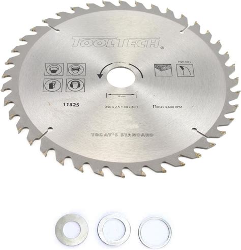 Tooltech Zaagblad Cirkelzaag Ø 250 mm x 40 Tanden ATB Wisseltand