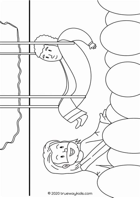 4 Friends Bring A Man To Jesus Coloring Page