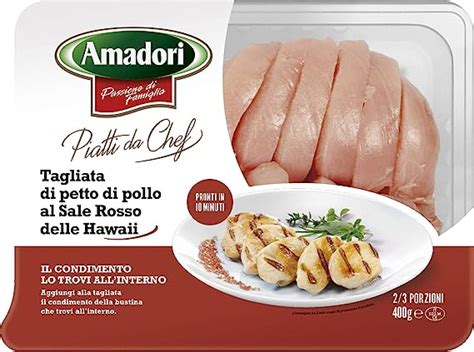 Amadori Tagliata Di Petto Di Pollo Al Sale Rosso 400g Amazon It