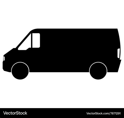 Van on white background Royalty Free Vector Image