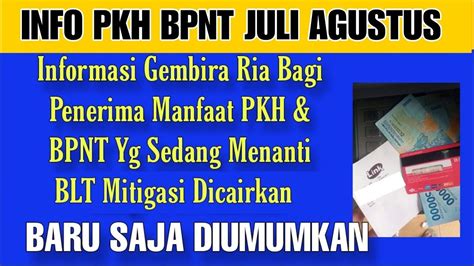 Informasi Gembira Hari Ini Pencairan Pkh Tahap Bpnt Thp Kpm Yg