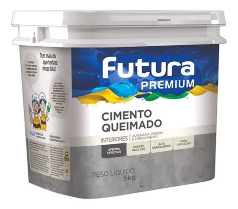 Massa Efeito Cimento Queimado Futura Kg Cores Mercadolivre