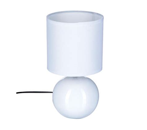 Lampe En Céramique Pied Boule Blanc Lampe de chevet BUT