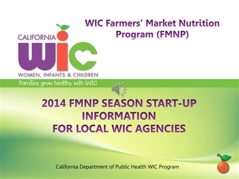 Ppt California Department Of Public Health Wic Program Powerpoint