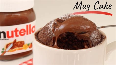 1 Minute Nutella Mug Cake Recipe How To Make Homemade Mug Cake In Microwave Youtube