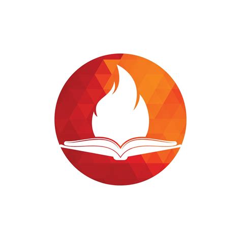 Book fire vector logo design. Motivation book vector logo design ...