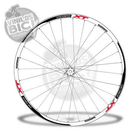 Vinilos Bici Llantas BTT 26 Pulgadas Shimano Deore XT 27