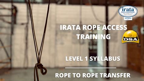Irata Level 1 Training Rope To Rope Transfer Youtube