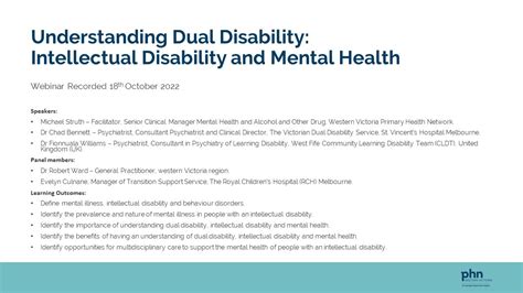 Understanding Dual Disability Intellectual Disability And Mental