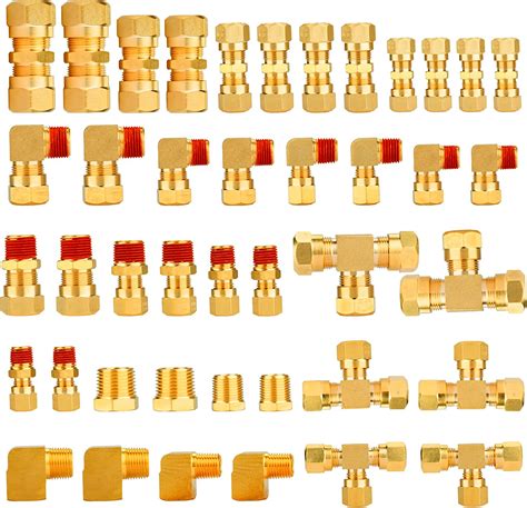 Pcs Brass Dot Air Brake Nylon Tubing Fittings Assortment Kit