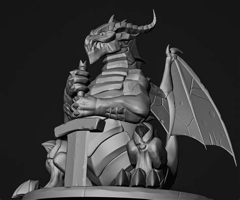 Artstation Dragon Knight Statue