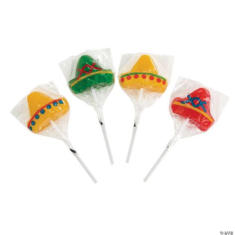 Sombrero Lollipops 12 Pc Oriental Trading