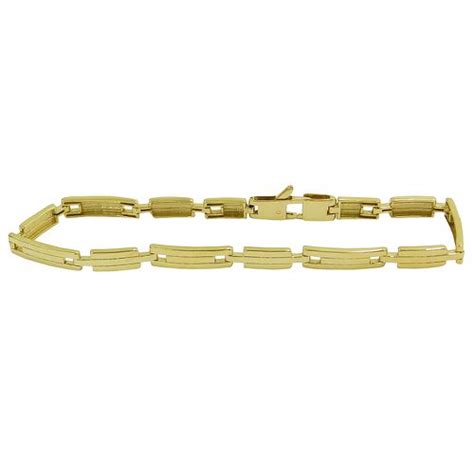 Pulseira Masculina Italiana Em Ouro K Fina Rdj Joias