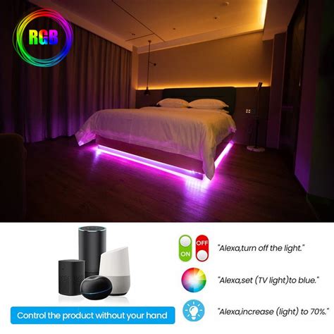 Bande Led Wifi Control Rgb Uk Plug M Bande Lumineuse Flexible