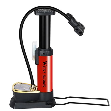 Bicycle Pump MTB Road Bike Fine Pressure Foot Pump With Gauge Hose Cycling Floor Air Inflator ...