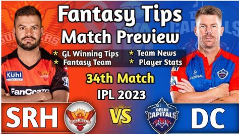 Srh Vs Dc Th Match Dream Srh Vs Dc Dream Prediction Srh Vs Dc