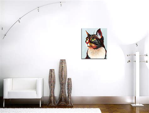 NOVAARTE Abstrakte Malerei Acryl Bild Gemälde Katze Modern Kunst Tiere