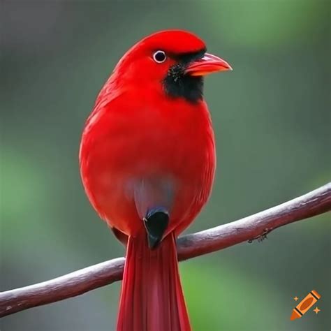 Beautiful Red Bird On Craiyon