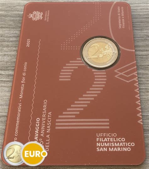 Moneda De 2 Euros San Marino 2021 Caravaggio BU FDC