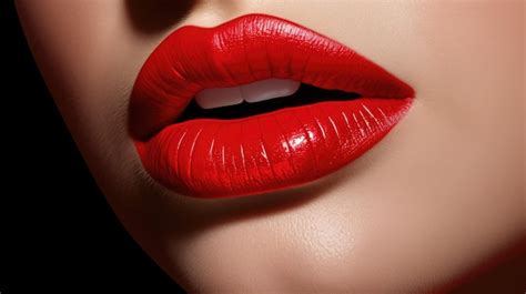 Premium AI Image | Beautiful Lips in a Captivating Lipstick Advertisement