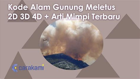 20+ Kode Alam Gunung Meletus 2D 3D 4D + Arti Mimpi Terbaru