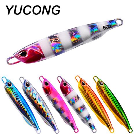 Yucong 1 P S Fundi O Gabarito Isca De Pesca 10g 60g De Metal Duro Isca