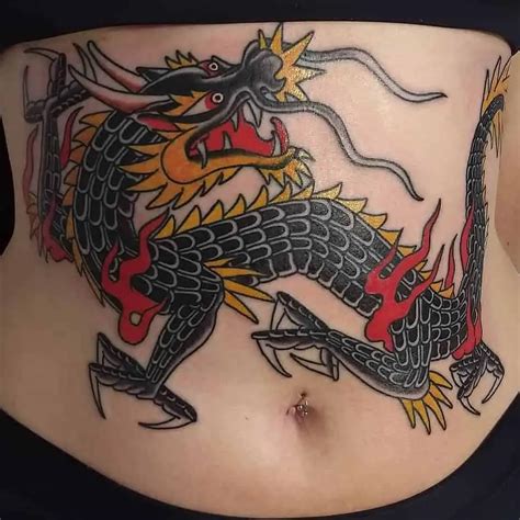 Discover more than 79 american traditional tattoo dragon latest - in ...