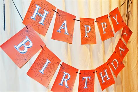 Spiderman Happy Birthday Banner Happy Birthday Banner Etsy