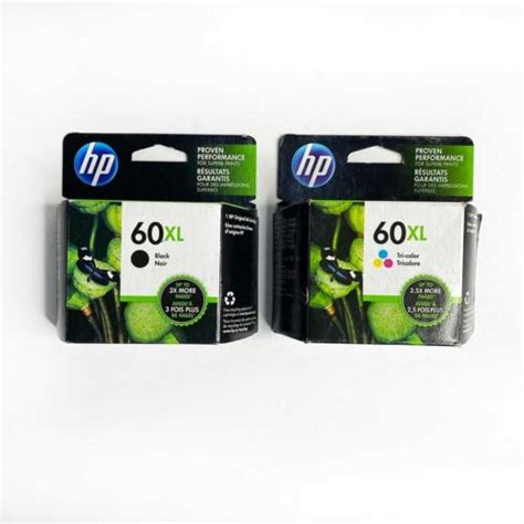 HP 60XL Ink Cartridge Combo Pack Black Tricolor Genuine Brand New