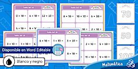 Bingo Multiplicaciones Ejercicios Hecho Por Educadores