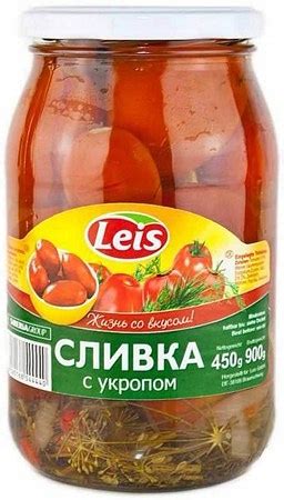 Pomidory Marynowane Śliwkowe z Koperkiem Leis 900 gr 14597940152