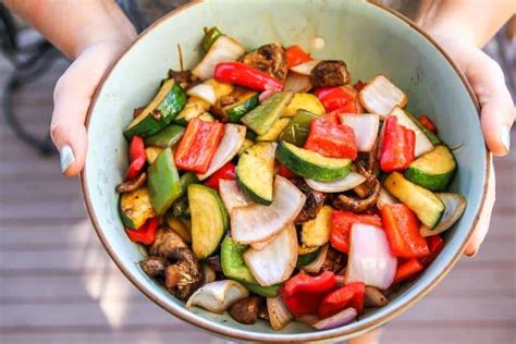 Balsamic Grilled Vegetables-Side Dish Recipe - Sweetphi