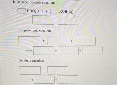 Solved Write The Balanced Formula Complete Ionic And Net