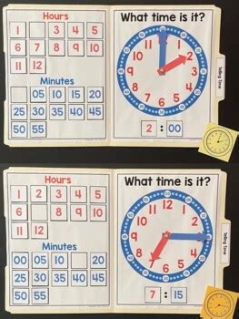 Math File Folder Activity Telling Time By Erin Thomson S Primary