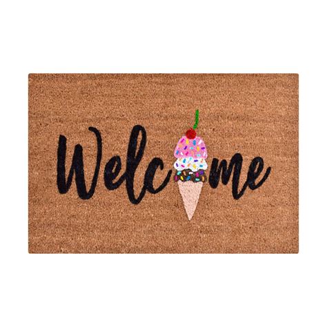 Yeetfub Doormat Outdoor Summer Door Mat Welcome Mats Ice Cream Indoor