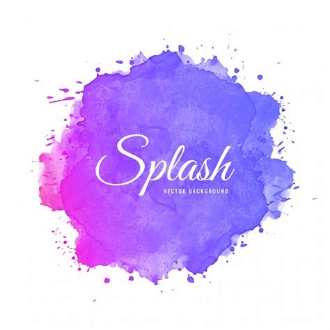 Dise O Abstracto Colorido Splash Acuarela Vector Gratis