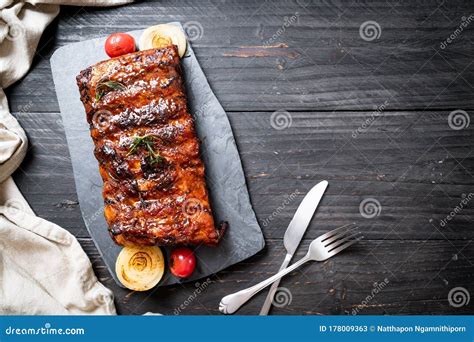 Grilled Barbecue Ribs Pork Stock Image Image Of Fried