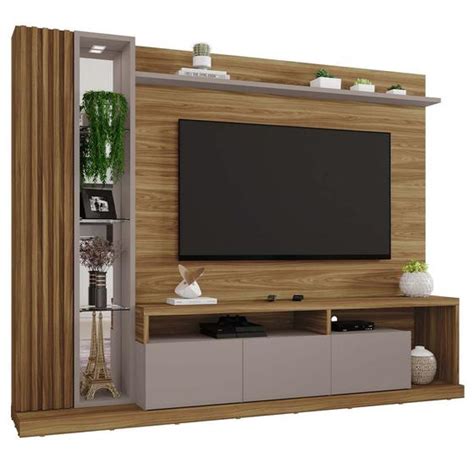 Painel Home Theater Para TV 75 Polegadas Splendido Caemmun Estante