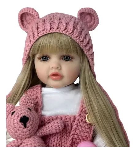 Muñeca Bebe Reborn Cuerpo Silicona Cabello Rubio MercadoLibre