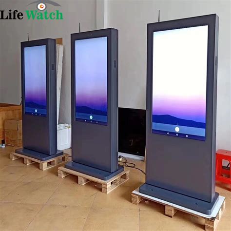 55 Inch IP65 Waper Proof Touch Standing Outdoor LCD Totem Digital