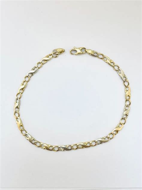 18 Kt White Gold Yellow Gold Bracelet Catawiki