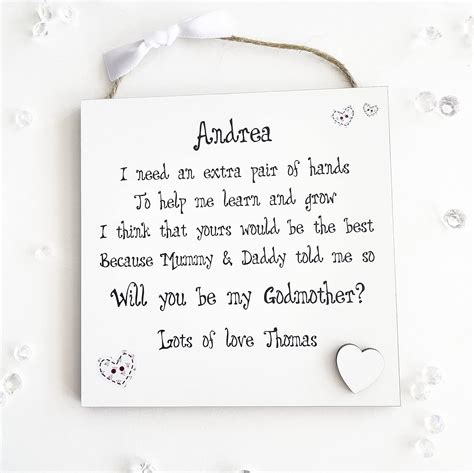 Missyjulia Ltd Will You Be My Godmother Gift Godfather Proposal