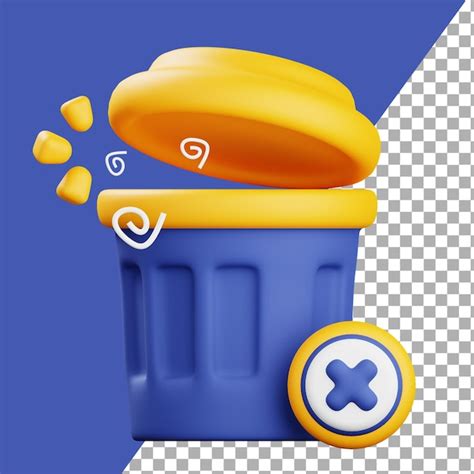 Premium PSD 3d Empty Trash