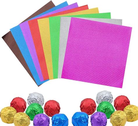 Lot De 600 Emballages De Bonbons En Aluminium 10 2 X 10 2 Cm Pour