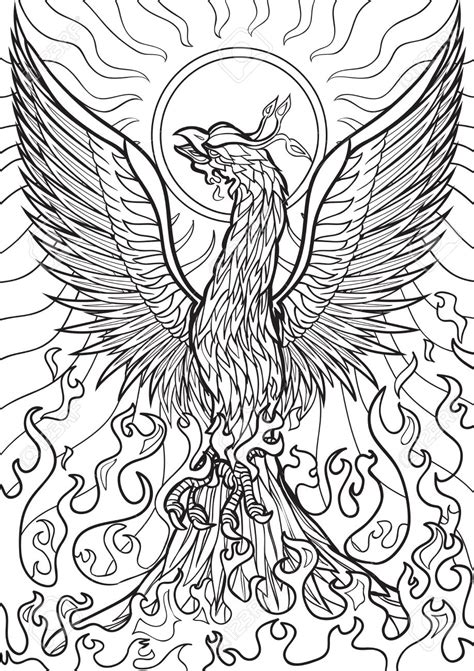 Phoenix Rising From The Ashes Drawing At Getdrawings Free Download